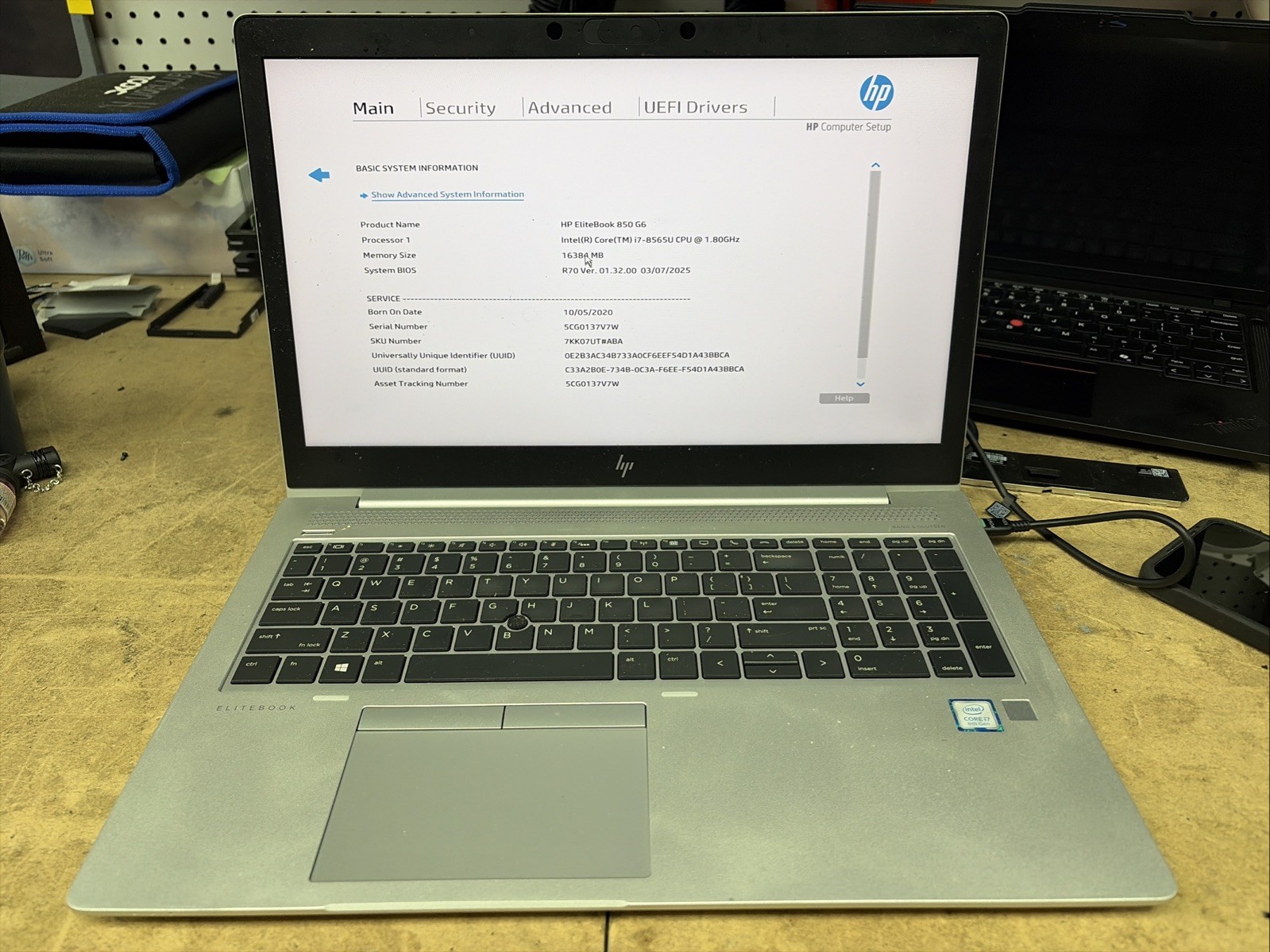 HP EliteBook 850 G6 15.6″ FHD i7-8565U 16GB RAM No Battery/OS/SSD