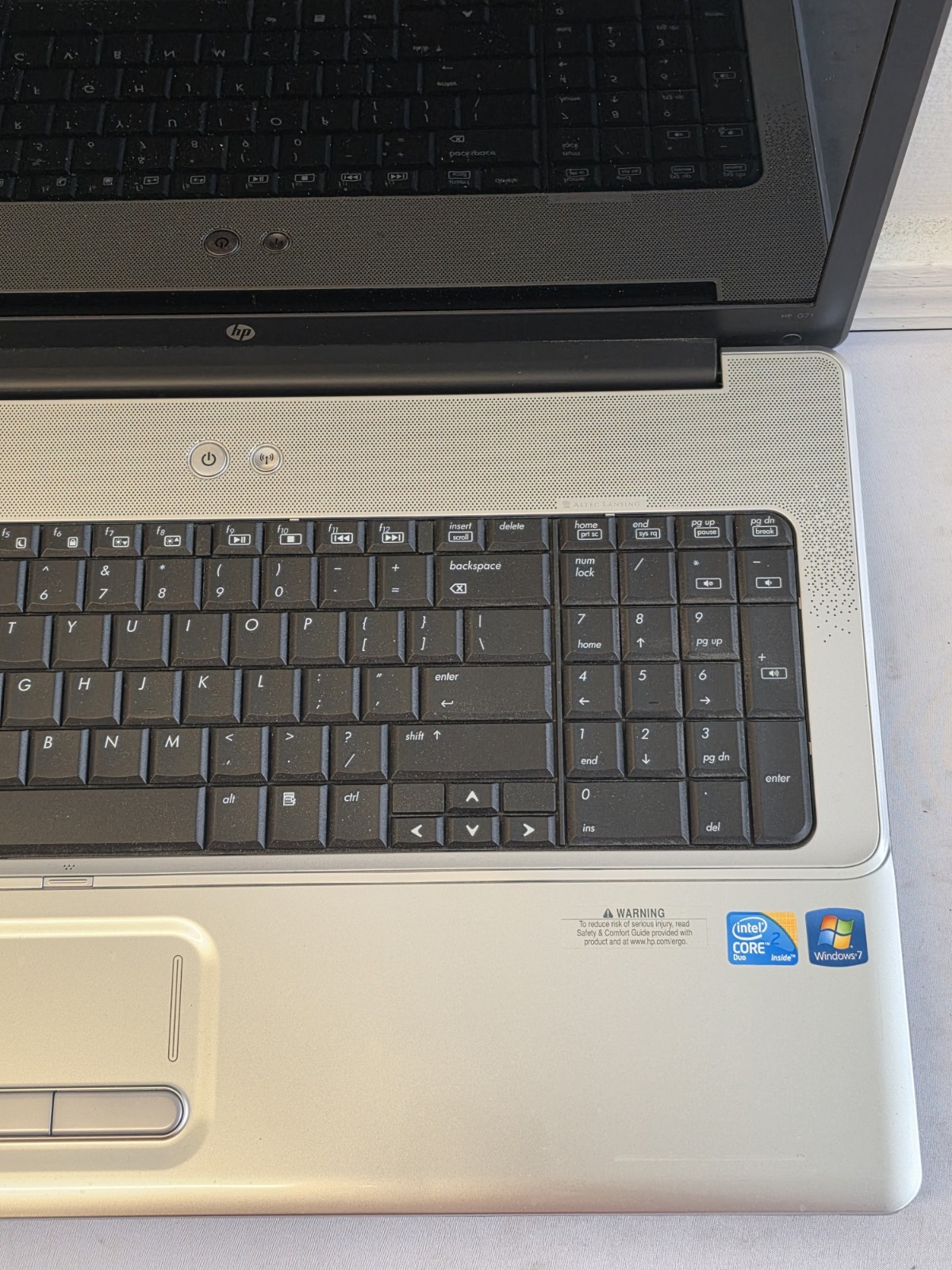 HP Notebook G71-340Us Laptop Intel Duo T6600 4GB RAM 160GB HDD BAD BATT Win 10