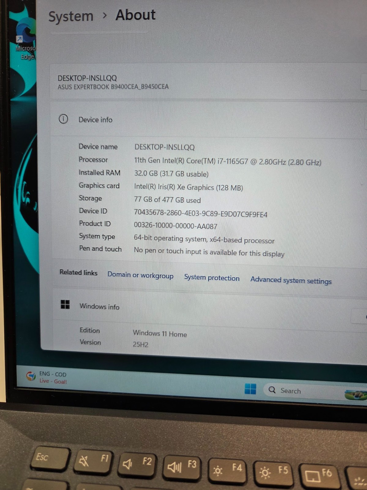 Asus ExpertBook 14″ B9450CE i7-1165G7 SSD-512GB RAM-32GB Laptop. ( only 2.2lb )