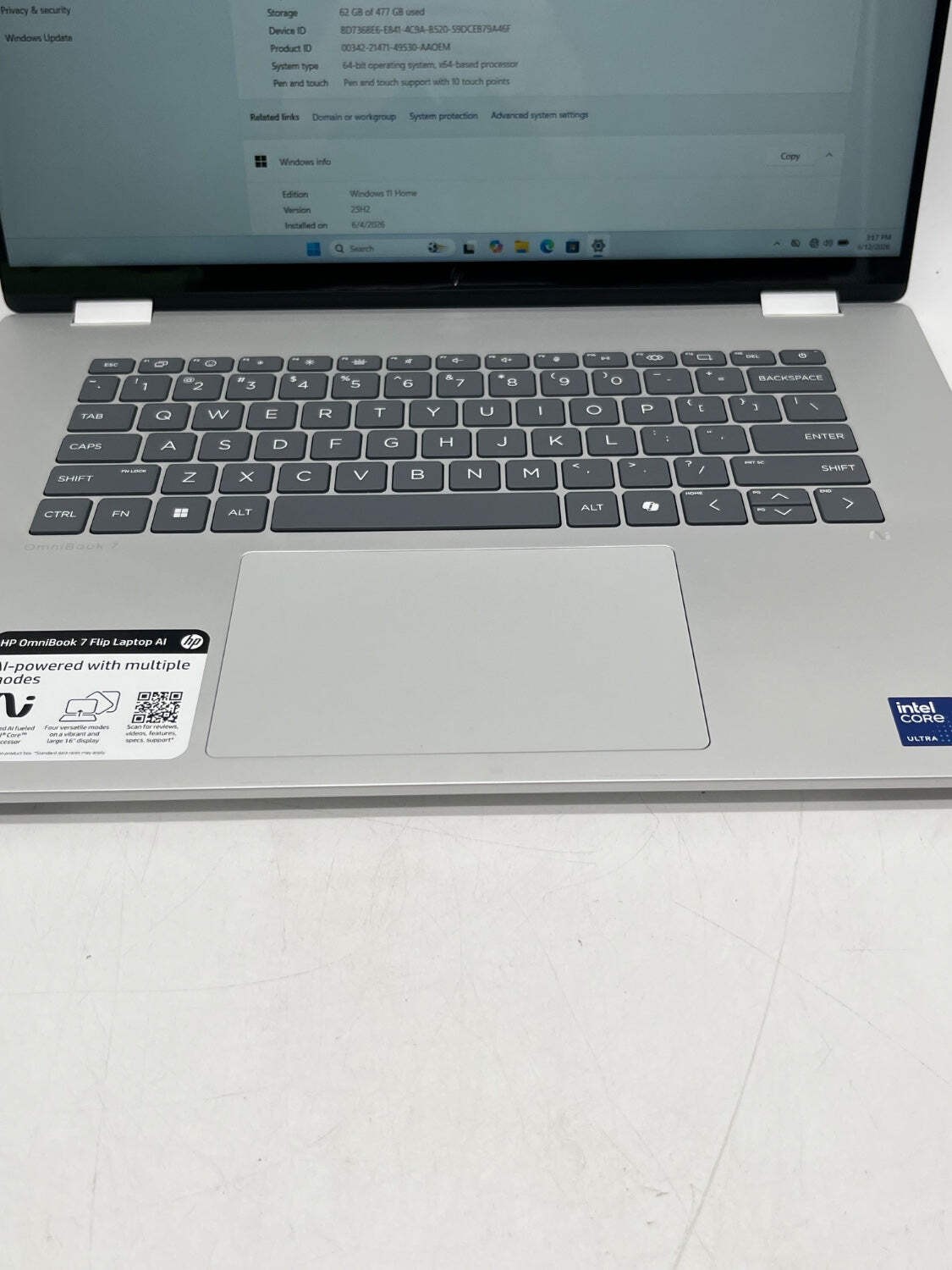 HP Omnibook 7 Flip 16-AU0265NR 16″ Core Ultra 5 226V 2.1GHz 16GB RAM 512GB SSD
