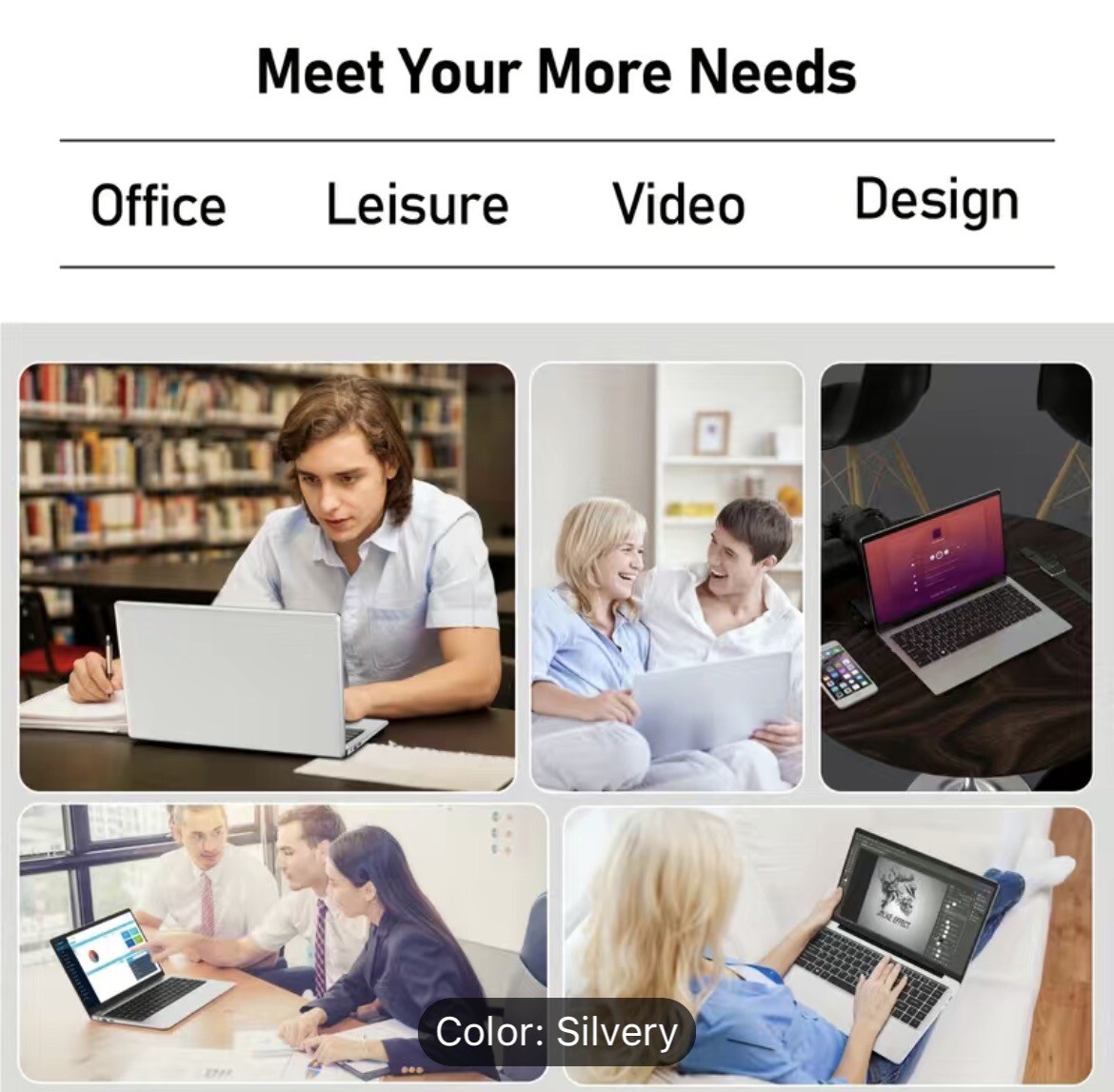 Auusda Laptop Computer With 8 GB LPDDR4 256 GB, SSD , Intel Celeron