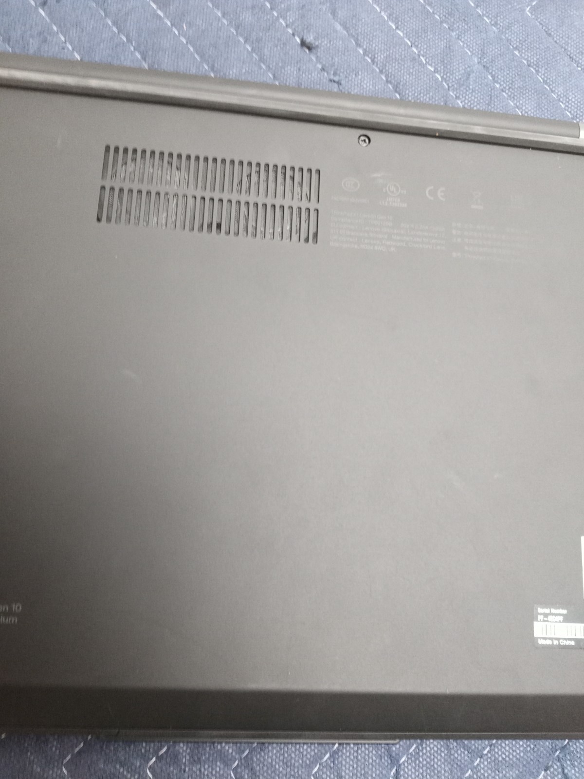 Lenovo ThinkPad Carbon Gen 10 | i5-1240P@1.7GHZ | 16GB RAM | NO OS/CHRGR/HDD