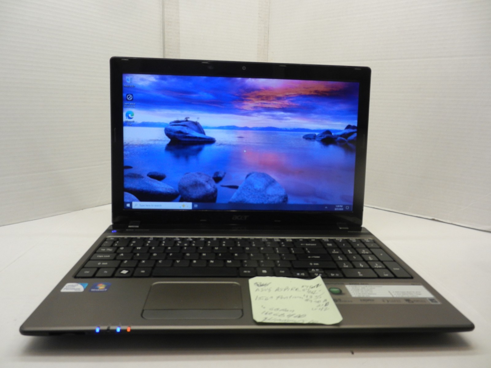 ACER ASPIRE 5750Z-4835 15.6″ PENTIUM B940@2.0GHZ 6GB RAM 160HDD WINDOWS 10
