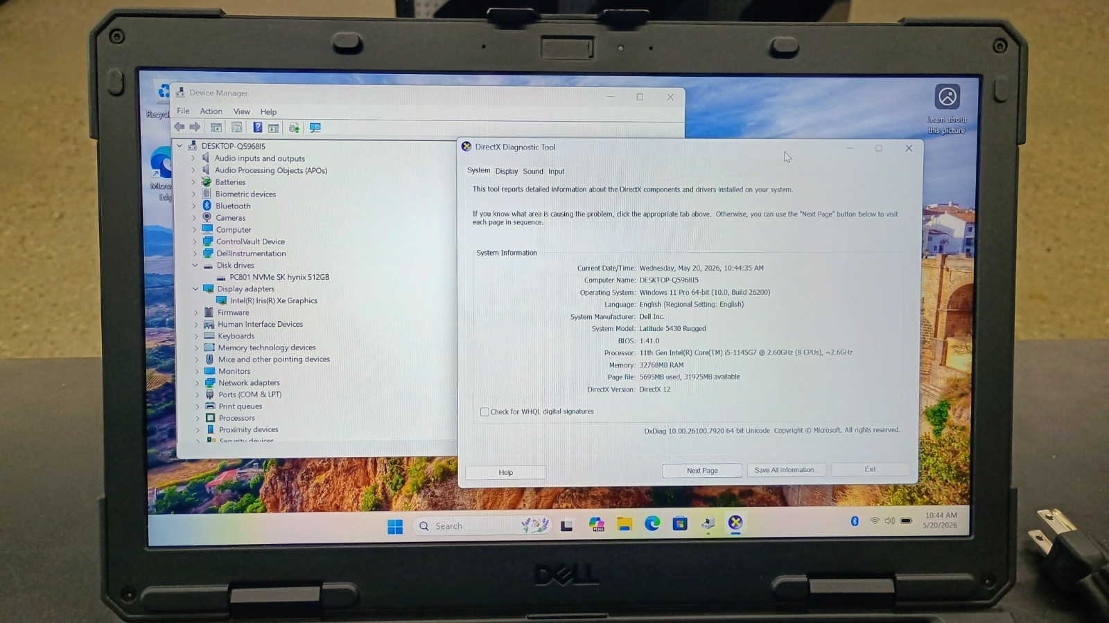 Dell Latitude 5430 Rugged i5 1145G7 – 32GB Ram – 512GB SSD – Windows 11 Pro