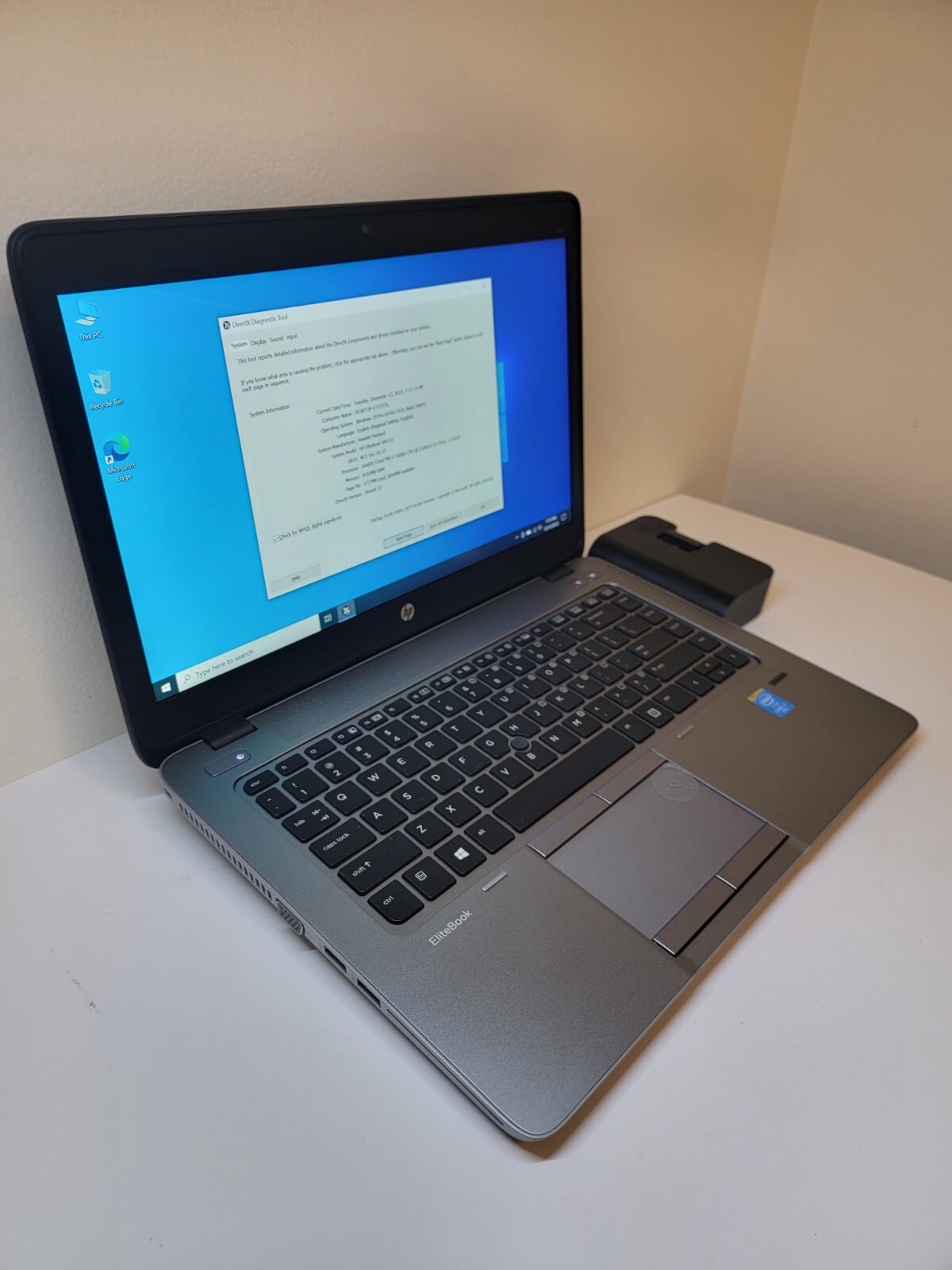 HP EliteBook 840 G2 14″ / i7-5600U 2.60GHz / 8GB RAM / 128GB SSD +DOCK +CHARGER
