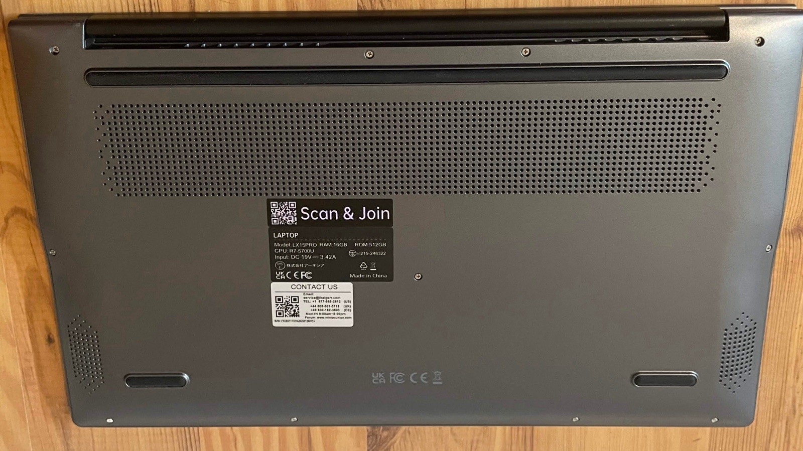 Acemagic Gaming Laptop LX15PRO 15.6in Ryzen 7 5700U 16GB RAM 512GB SSD Win 11