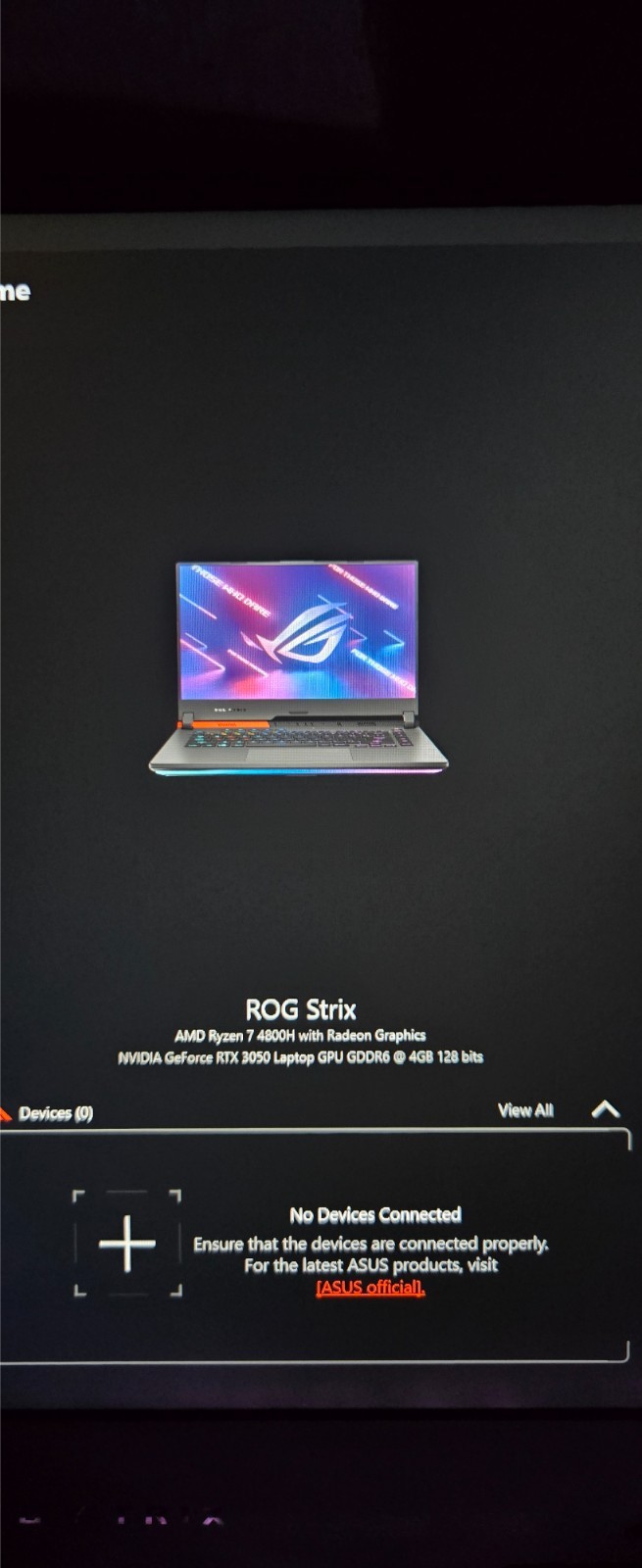 Asus Rog G513IC laptop + tripla monitor
