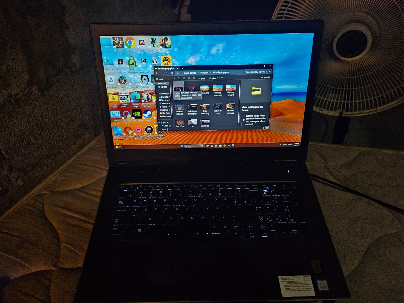 Dell Precision 7740 2.5GHz-4.3ghz boost 4c 8t 36GB ram 2.5TB storage 16GB VRAM