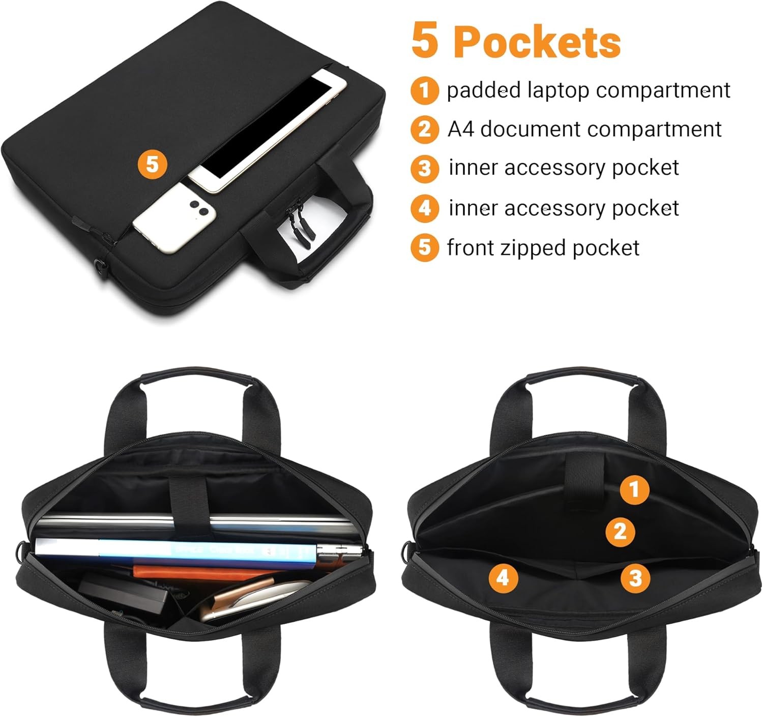 Laptop Bag 17 17.3 Inch, Waterproof Laptop Case Sleeve for Lenovo HP Dell Acer A