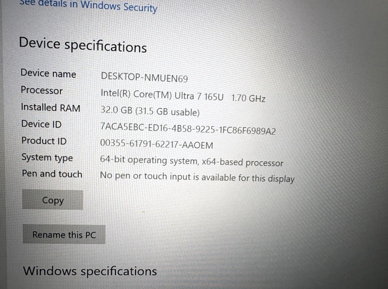 Dell Latitude 5450/ Ultra 7/ 32 Ram/ 512 Nvme/ Win 10 Pro/ Charger Included