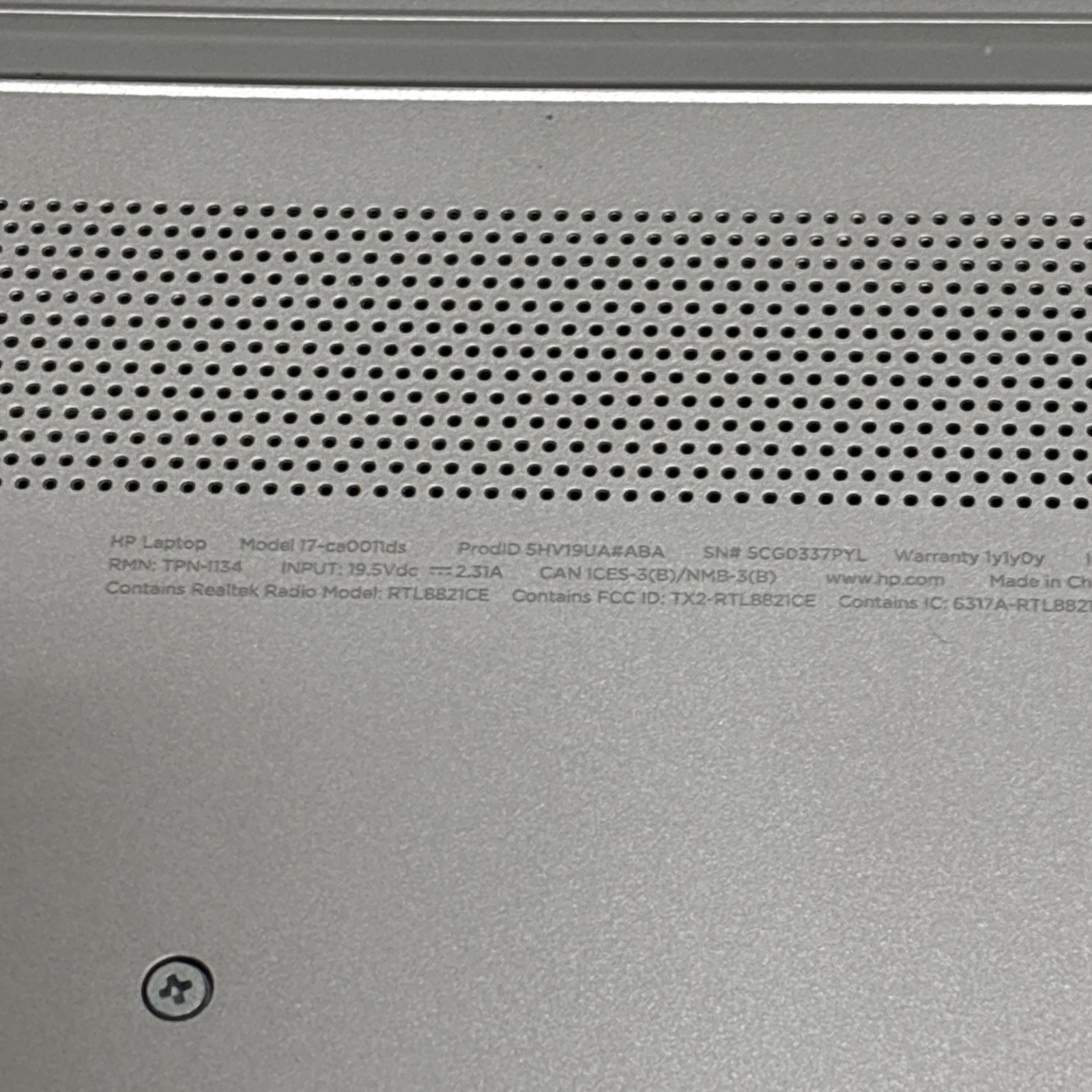 HP 17-ca0xxx AMD Ryzen 3 2300U 2.00GHz 8GB RAM 1TB HDD Win 11 Home