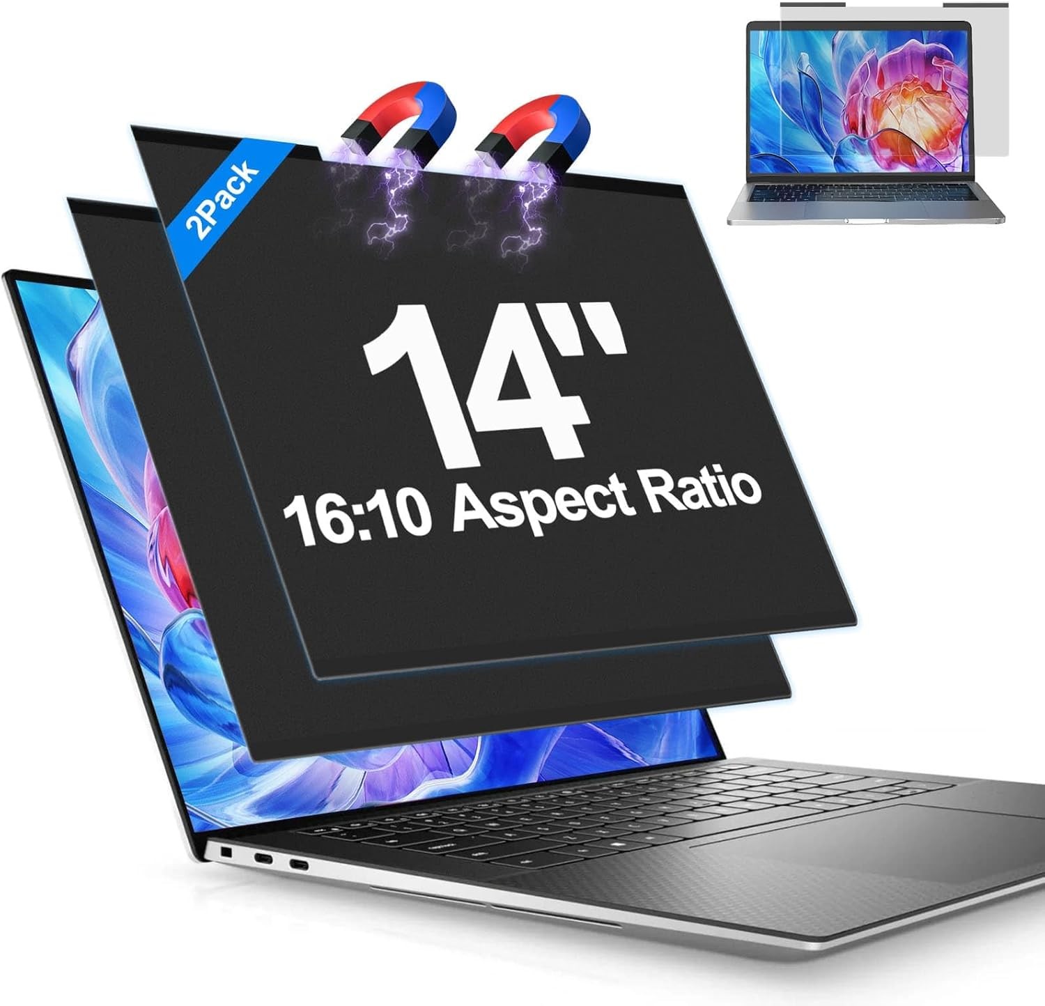 Magnetic Laptop Privacy Screen Filter 15.6 inch for 16:9 Widescreen Computer Mon
