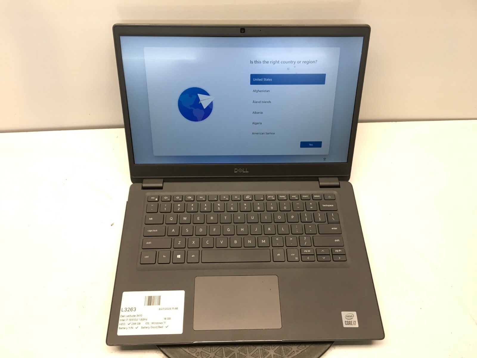 Dell Latitude 3410 Laptop Intel Core i7-10510U 16GB Ram 256 GB SSD Windows 11