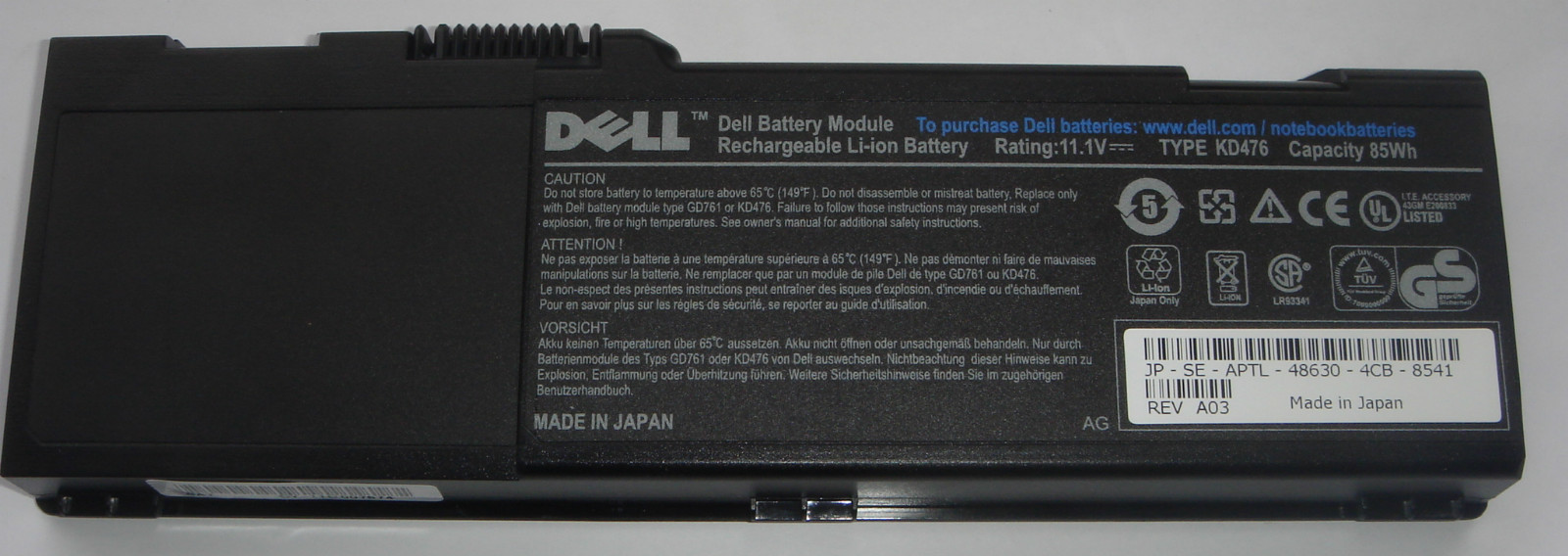 Genuine Dell KD476 53Wh Battery