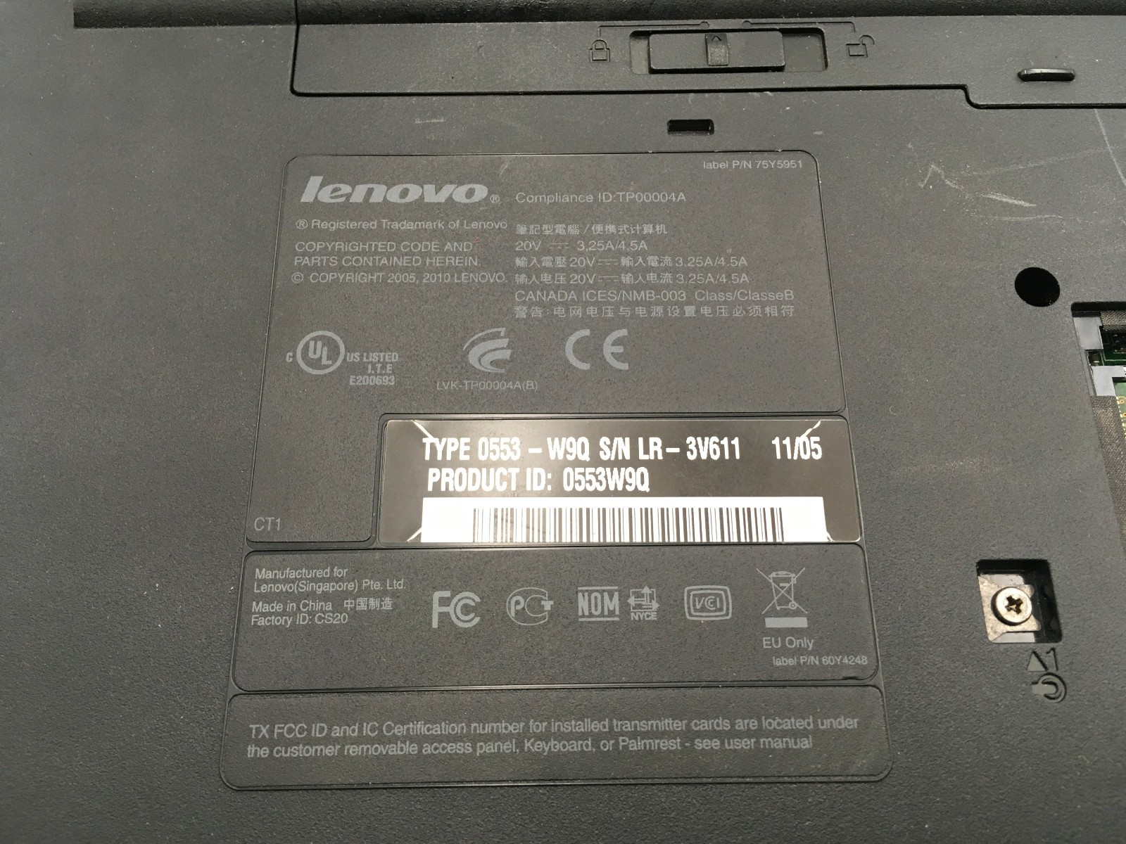 LENOVO THINKPAD L412 -BOOTS TO BIOS/BIOS LOCK- INTEL I3 M390 – 4GB RAM – READ-BB
