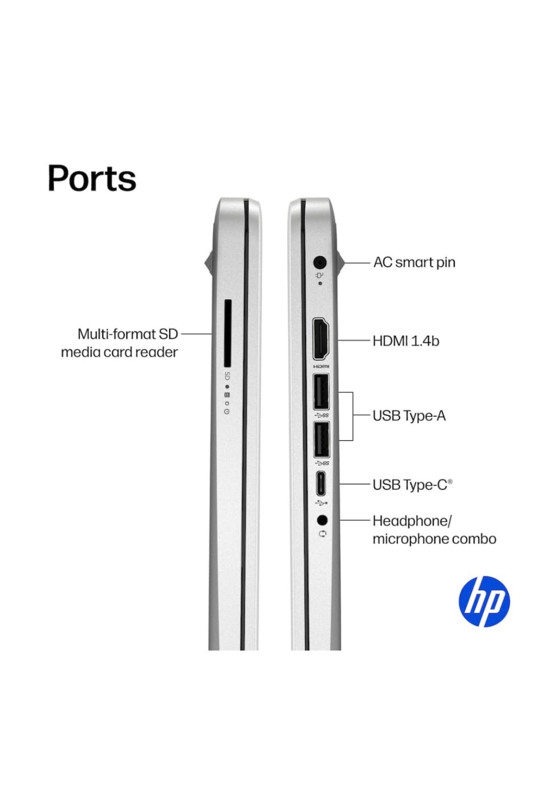 HP 14DQ0052DX 14″ (64 GB, SSD, Intel Celeron N, 1.10 GHz, 4 GB) Laptop -…