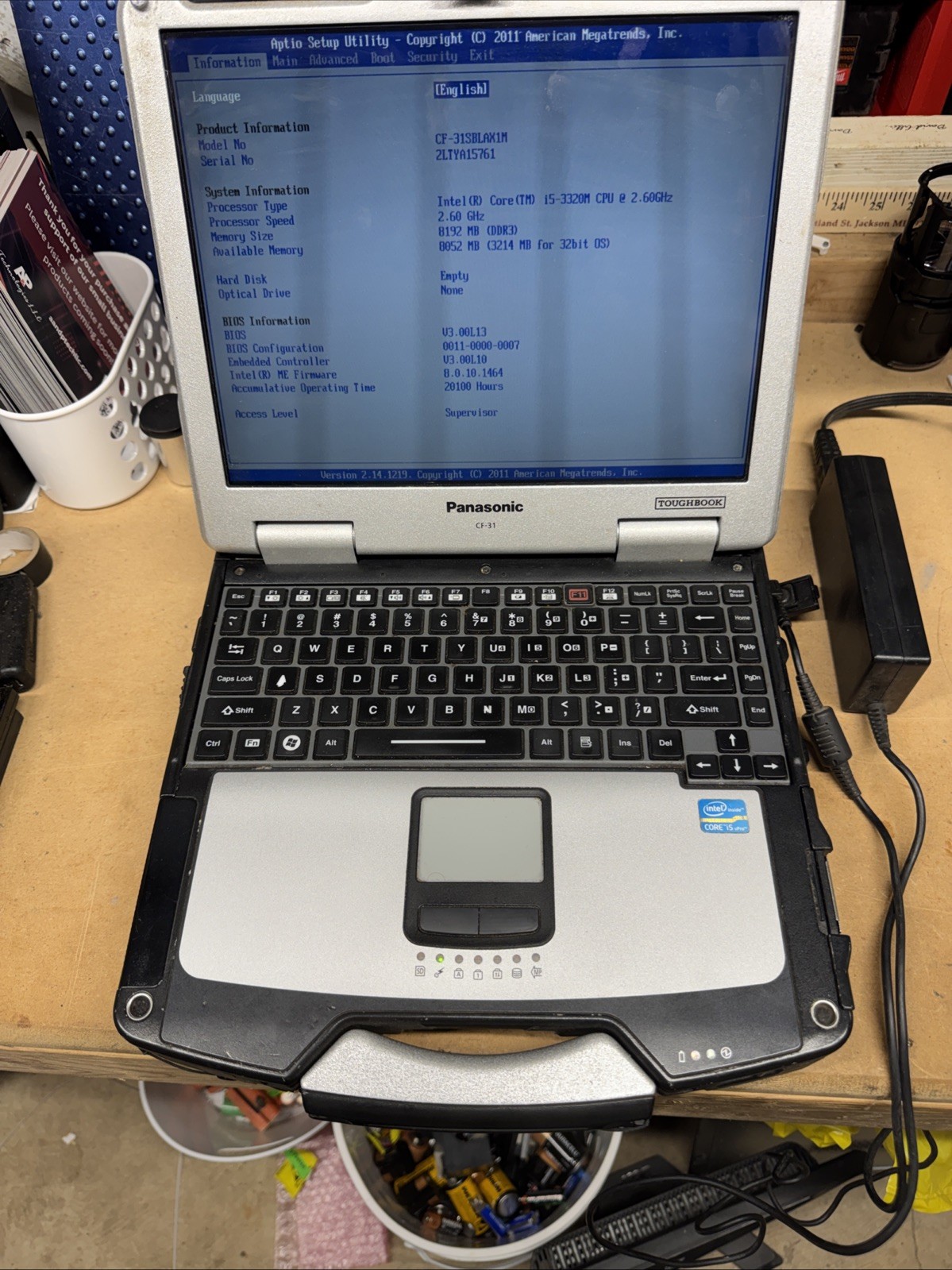 Panasonic Toughbook CF-31 – Intel i5 3320M – 8gb RAM – BAREBONES