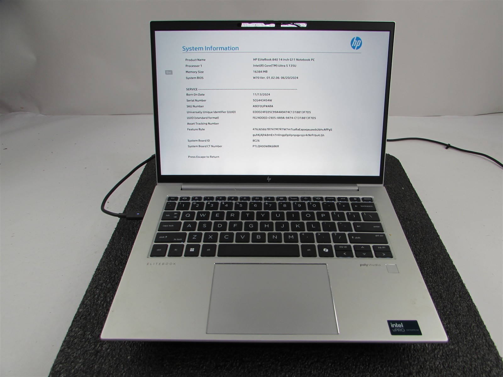 ELITEBOOK 840 (G11) FHD CORE ULTRA 5 135U 256GB SSD 16GB RAM WIN 11 PRO