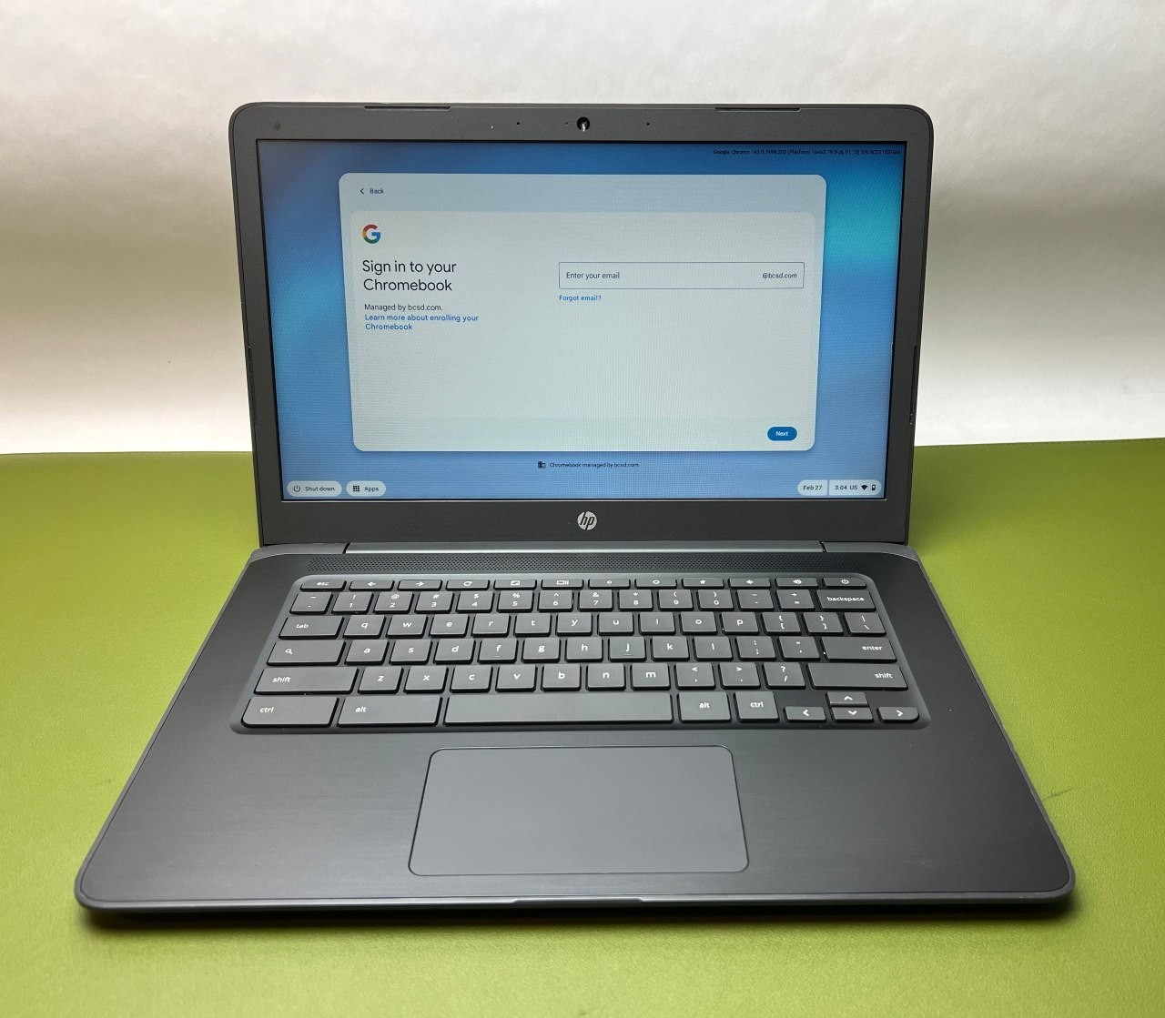 HP chromebook 14A G5, 14″ 4GB RAM 32GB SSD *No AC