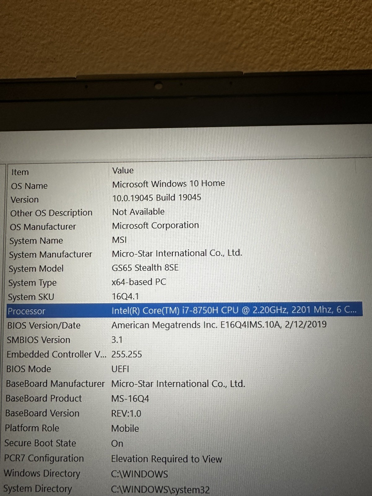 MSI GS65 Stealth Thin 8RF Gaming Laptop