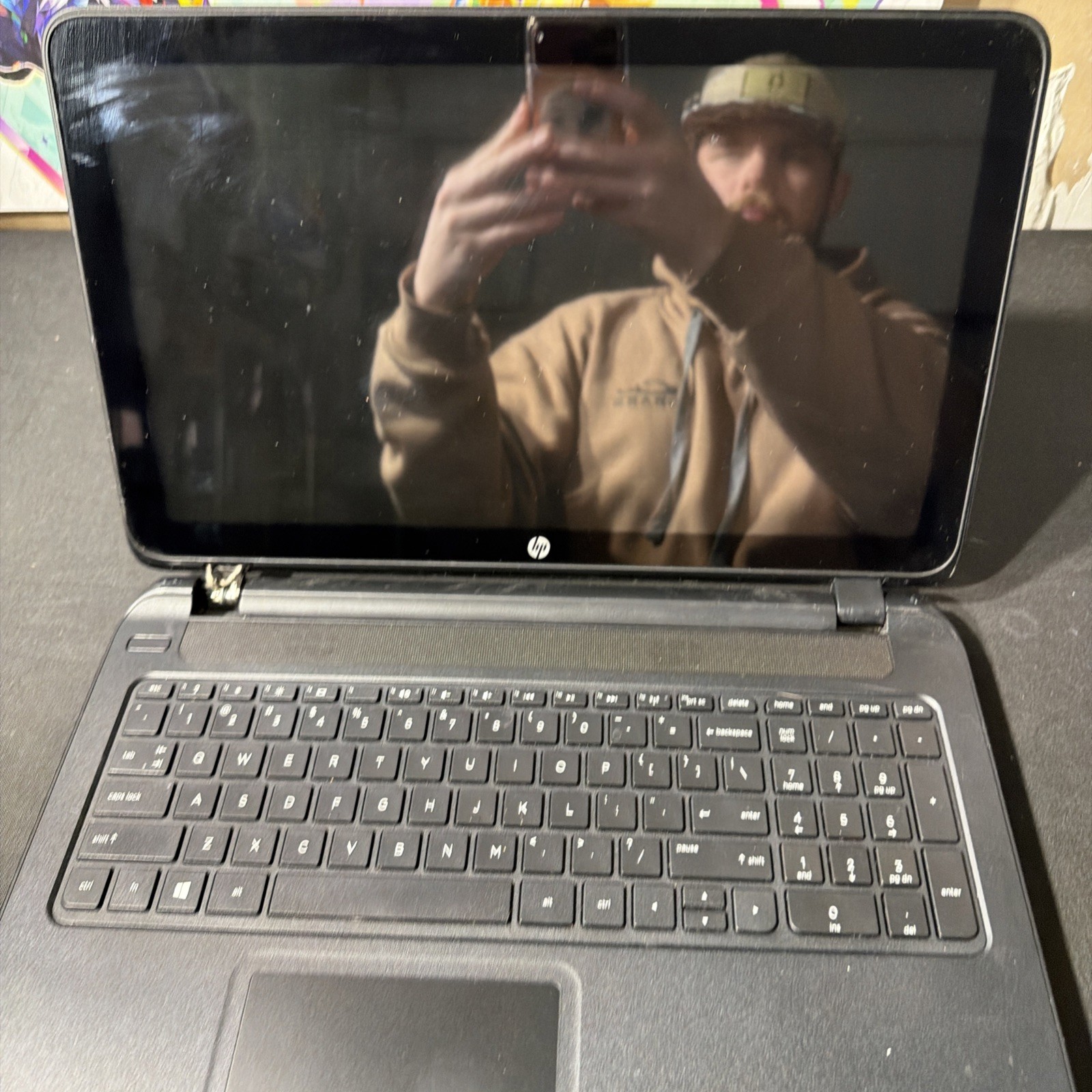 HP 15-1387wm LAPTOP untested no power cord FOR PARTS ONLY
