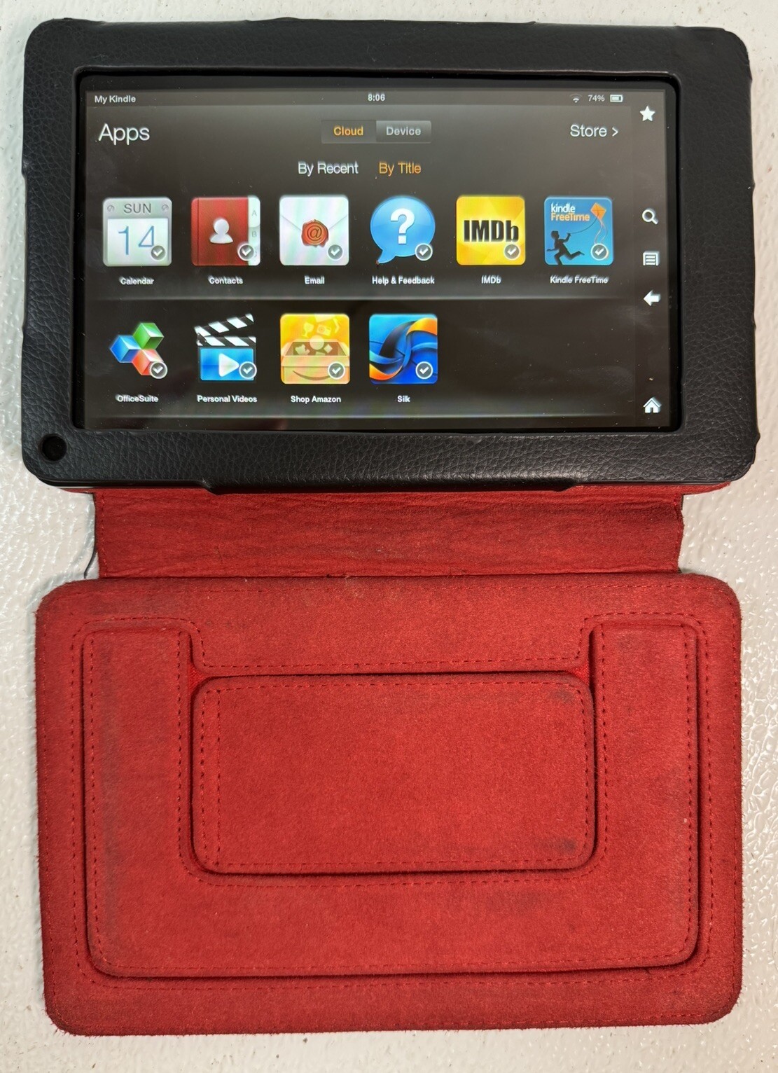AMAZON KINDLE FIRE MODEL D01400 E READER 7″ WI FI TABLET With Case Works!