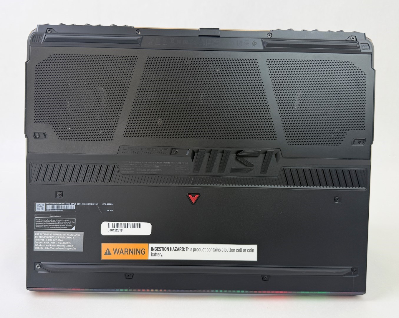MSI Raider GE68HX 16″ 1920×1200 144Hz i9-14900HX 32GB 1TB SSD RTX 4070 W11H