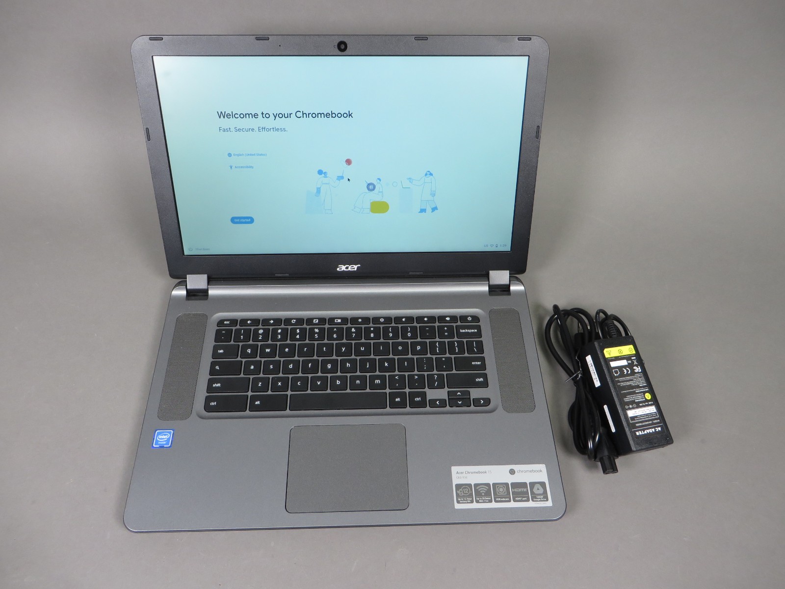 Acer CB3-532-C47C 15″ Laptop/Intel N3060/2GB RAM/16GB eMMC/Chrome os Chromebook