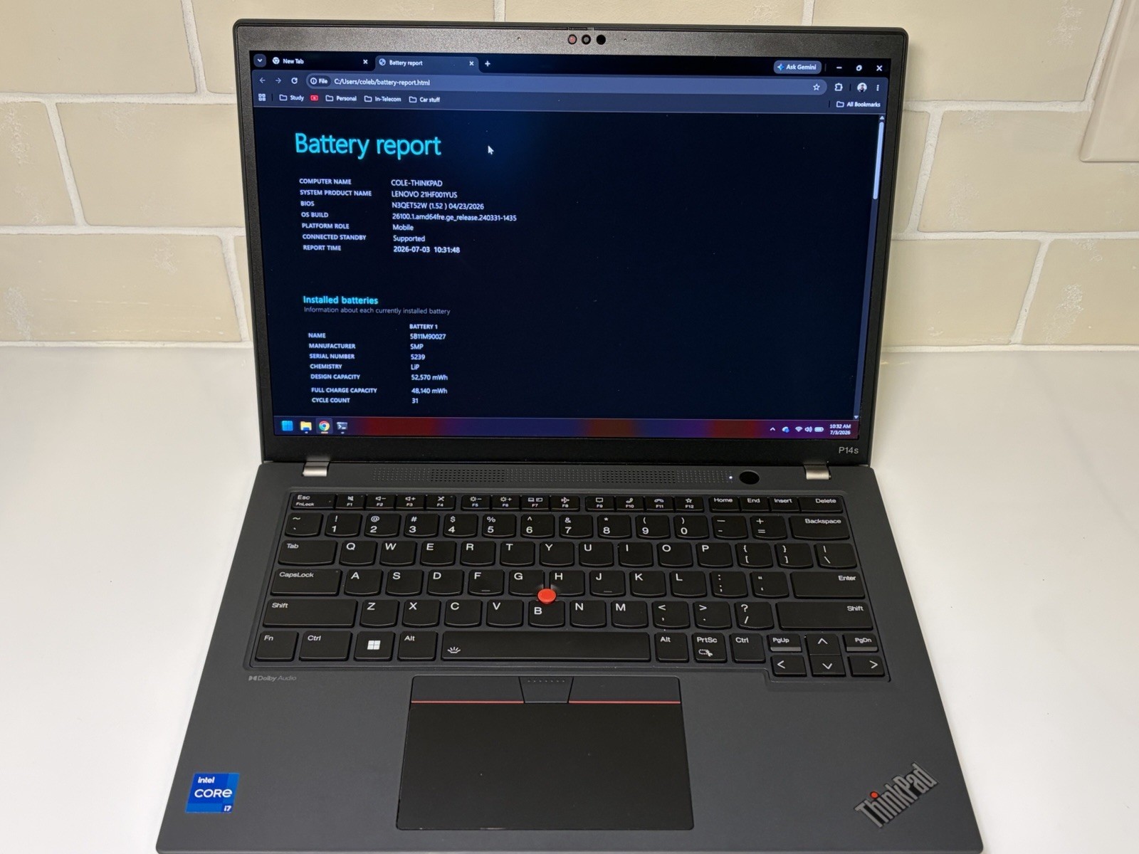 Lenovo ThinkPad P14s Gen 4 i7-1360p 32GB 1TB NVMe NVIDIA RTX A500 WIN 11, OLED