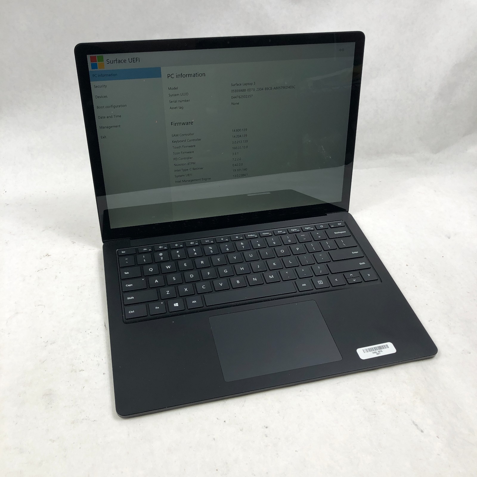 Microsoft Surface Laptop 3 1868 Intel Core i5-1035G7 8GB RAM 256GB SSD No OS