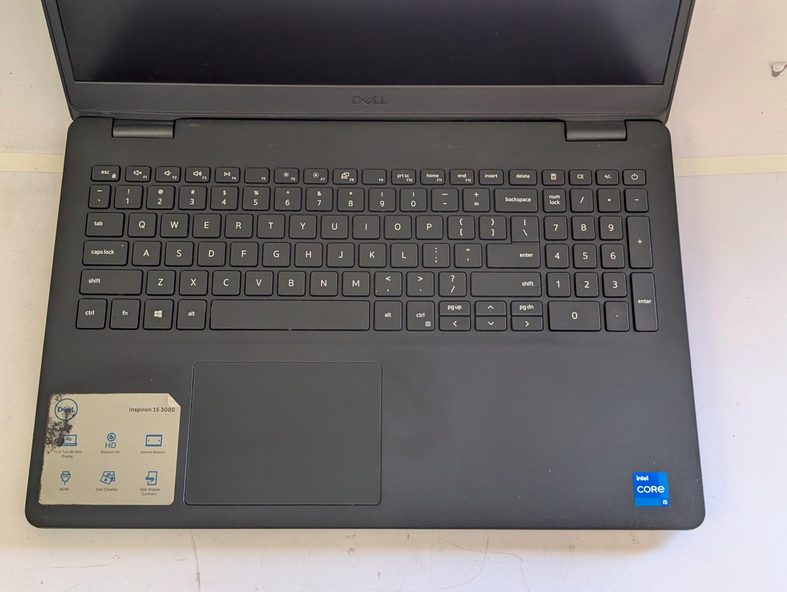 Dell Inspiron 15 3000 15.6”; NO SSD Intel i5-1135G7 2.4GHz NO RAM; bad battery*
