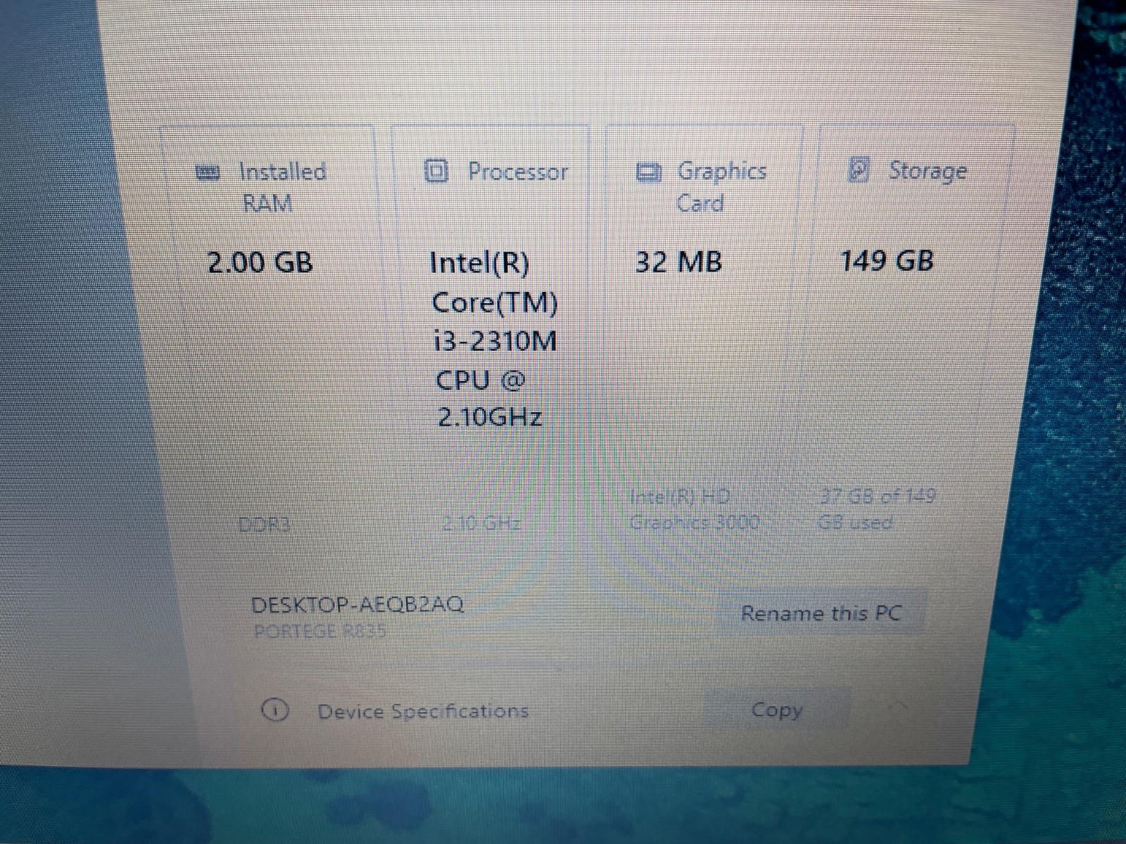 TOSHIBA PORTEGE R835-P50X -W10