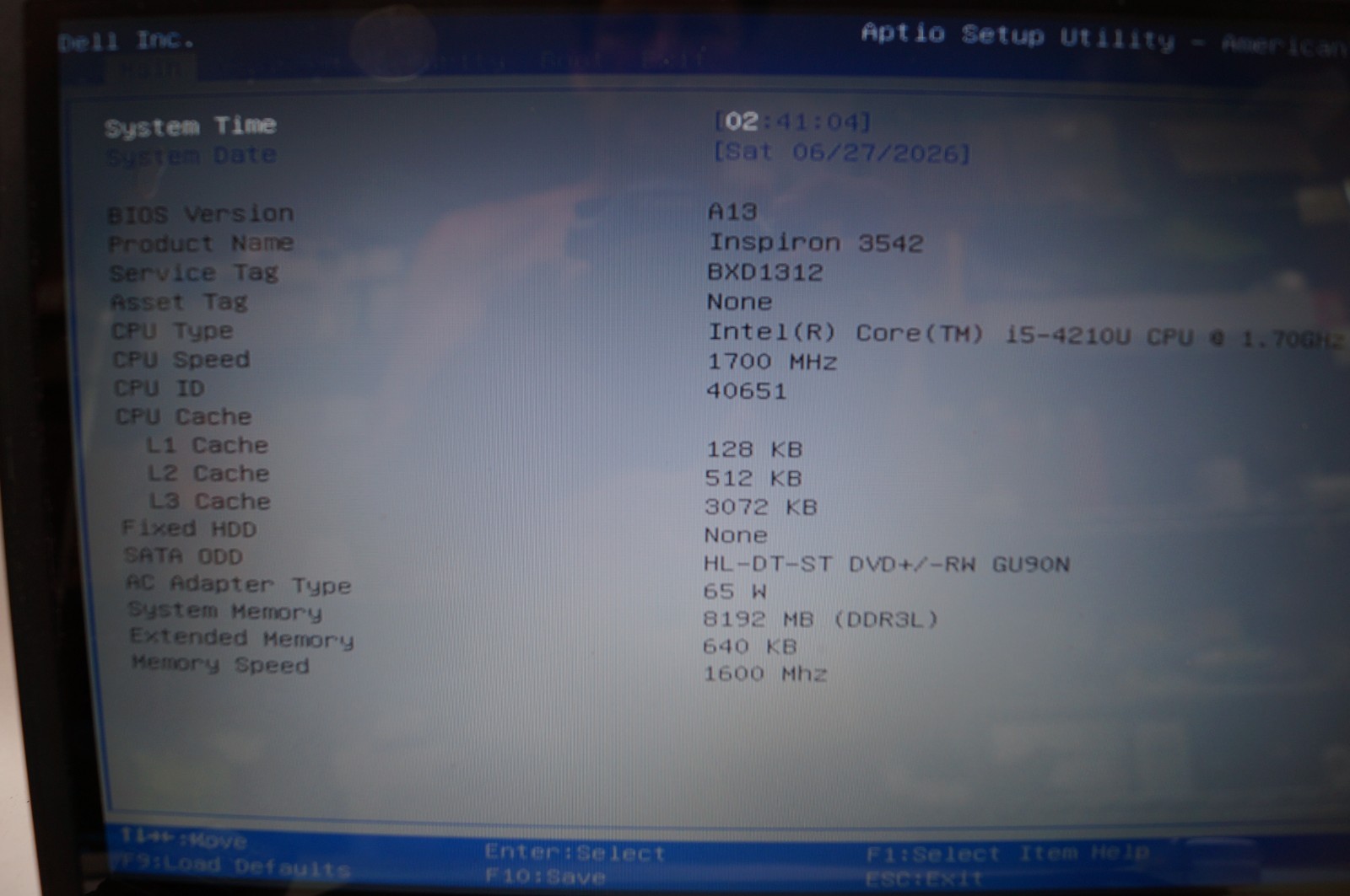 Dell Inspiron 15 3542 15.5″ 1.7GHz 8GB Mem No HD Needs New Batt WORKING PoR B153
