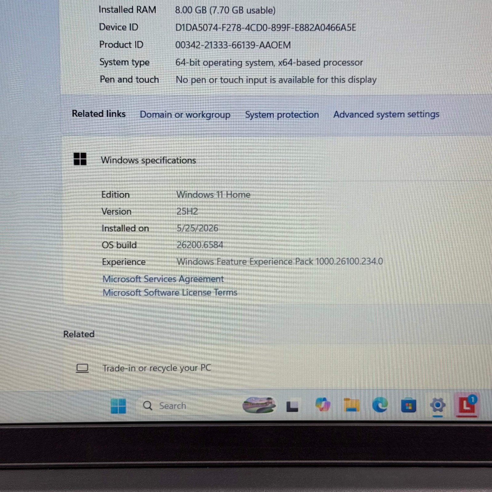 Lenovo V15 G4 IAN 82YW000WUS 15.6″ N100 0.8GHz 8GB RAM 128GB SSD