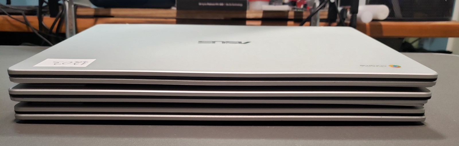 Lot of 3 ASUS Chromebook C523NA 15.6 Inch 1920×1080 Touchscreen 2.5 GHz Silver
