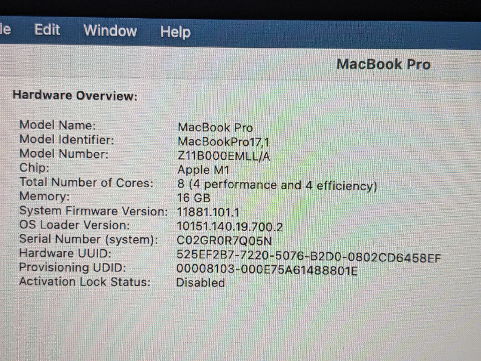 Apple MacBook Pro A2338 13.3″ 2020 M1 8CPU/8GPU 3.2GHz 16GB 512GB MYDA2LL/A +PA