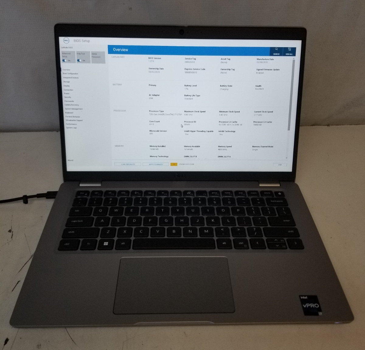 Dell Latitude 5431 14″ Intel i7-1270P 16GB DDR5 NO HDD NO OS/ FREE DELIVERY
