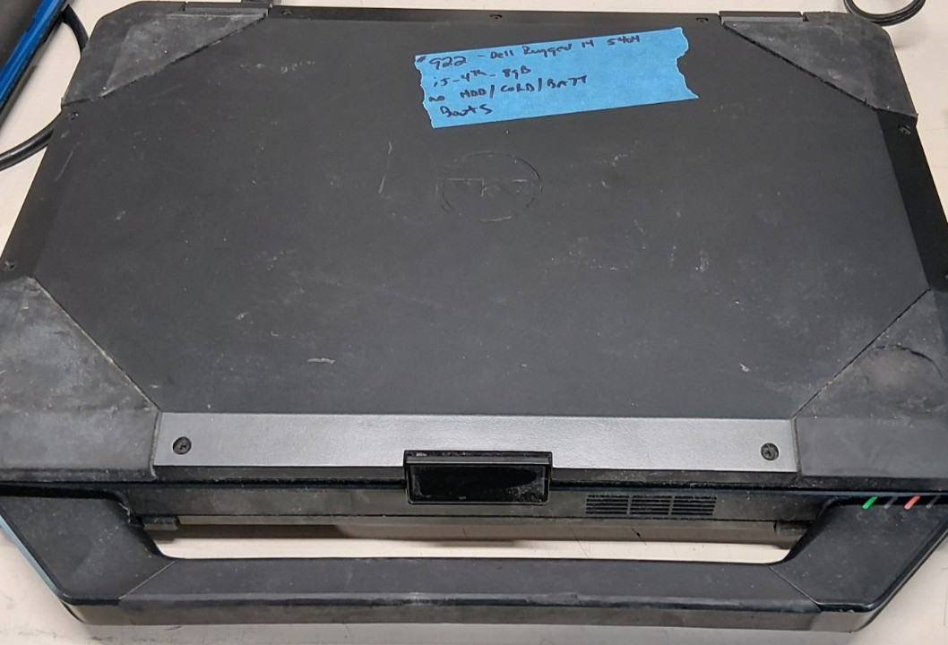 Dell Rugged 14-1504 i5-4th Gen-8GB NOHDD/CORD/BATTERY #922
