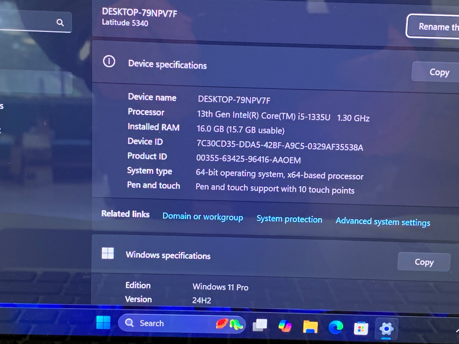 Dell Latitude 5340 13.3″ FHD Touch i5-1335U 1.30GHz 16GB RAM 256GB NVMe W11P