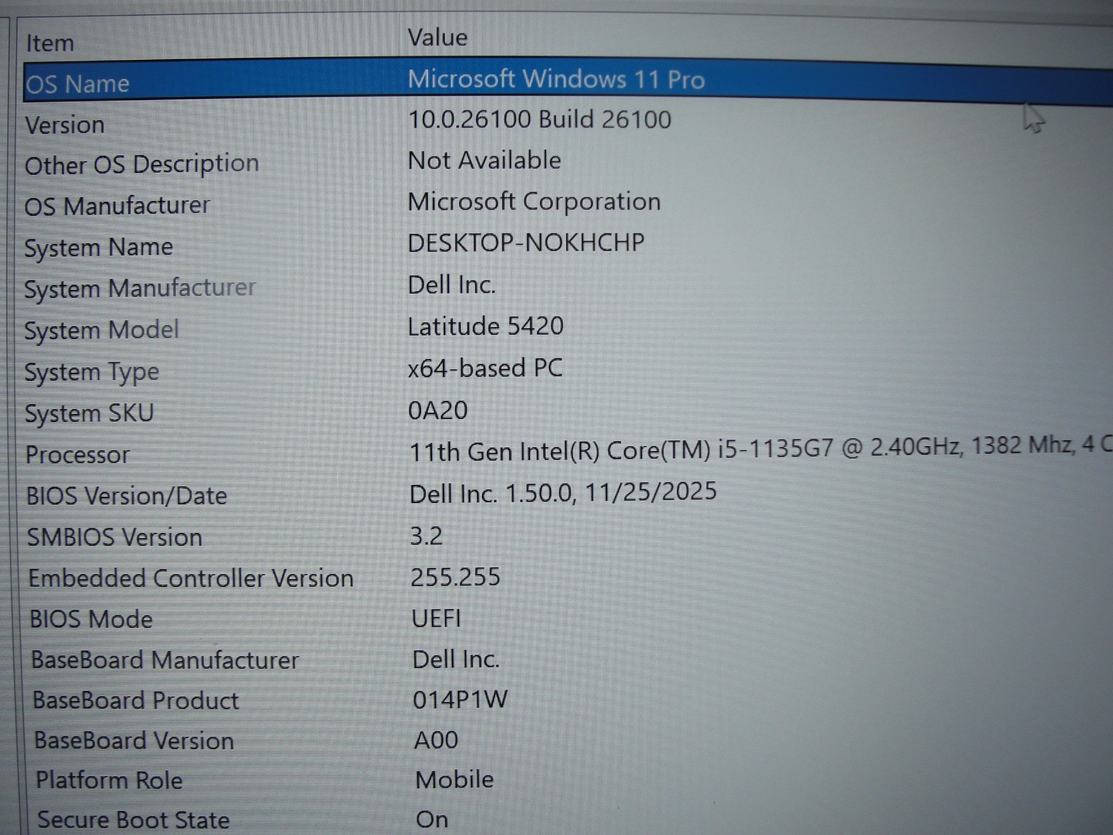 Dell Latitude 5420 14″ FHD i5-1135G7 2.4GHz 16GB RAM 256GB SSD Warranty 03/14/26