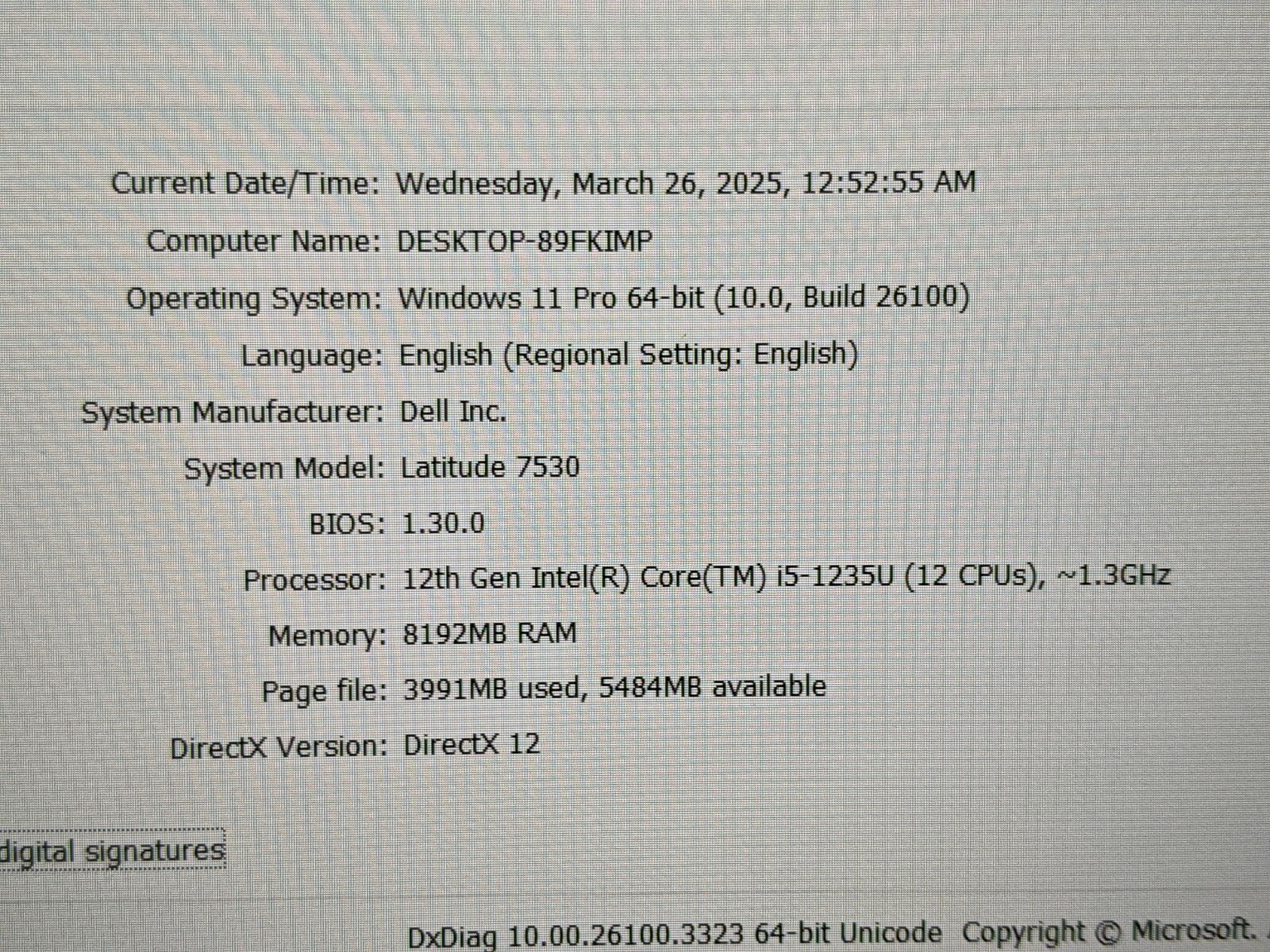 Dell Latitude 7530 15.6″FHD i5-1245U 1.3GHz 8GB 256GB SSD Win11Pro WRNTY-11/2025