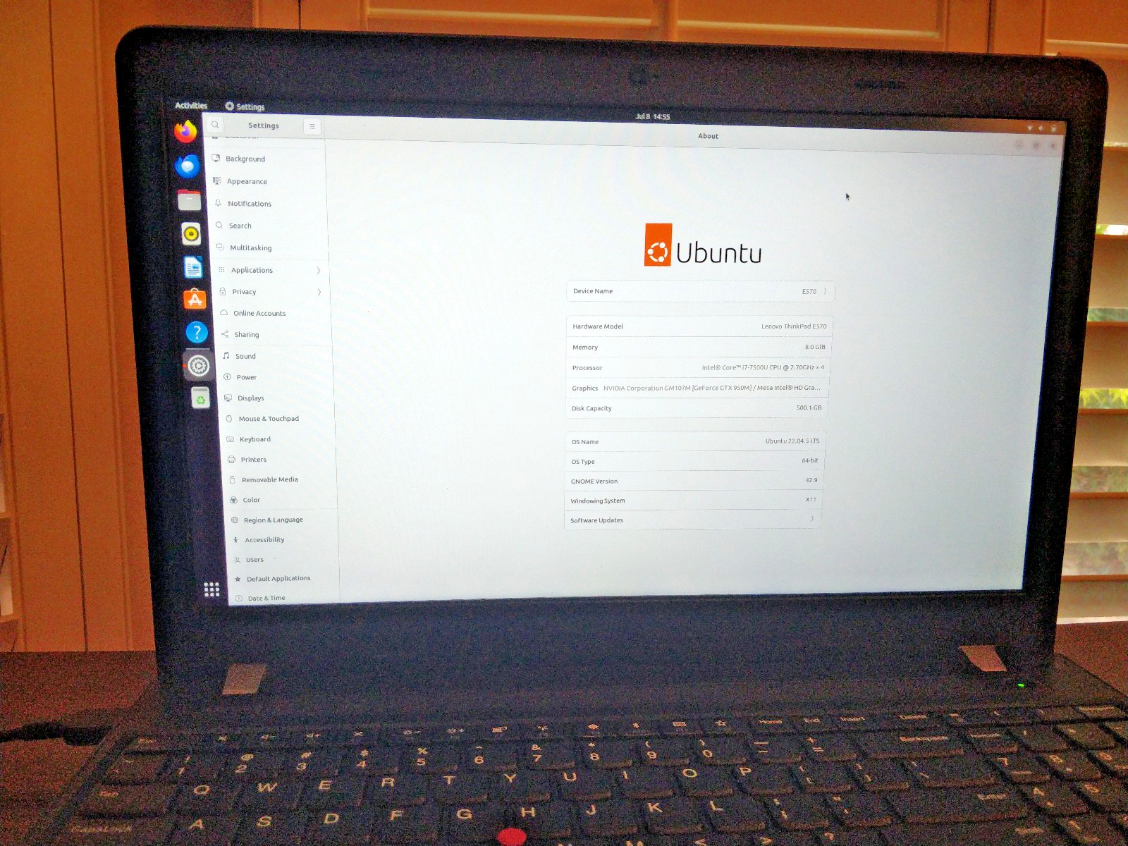 Lenovo ThinkPad E570 Nvidia GTX 950M i7-7500U 8GB RAM 500GB HDD LINUX Laptop