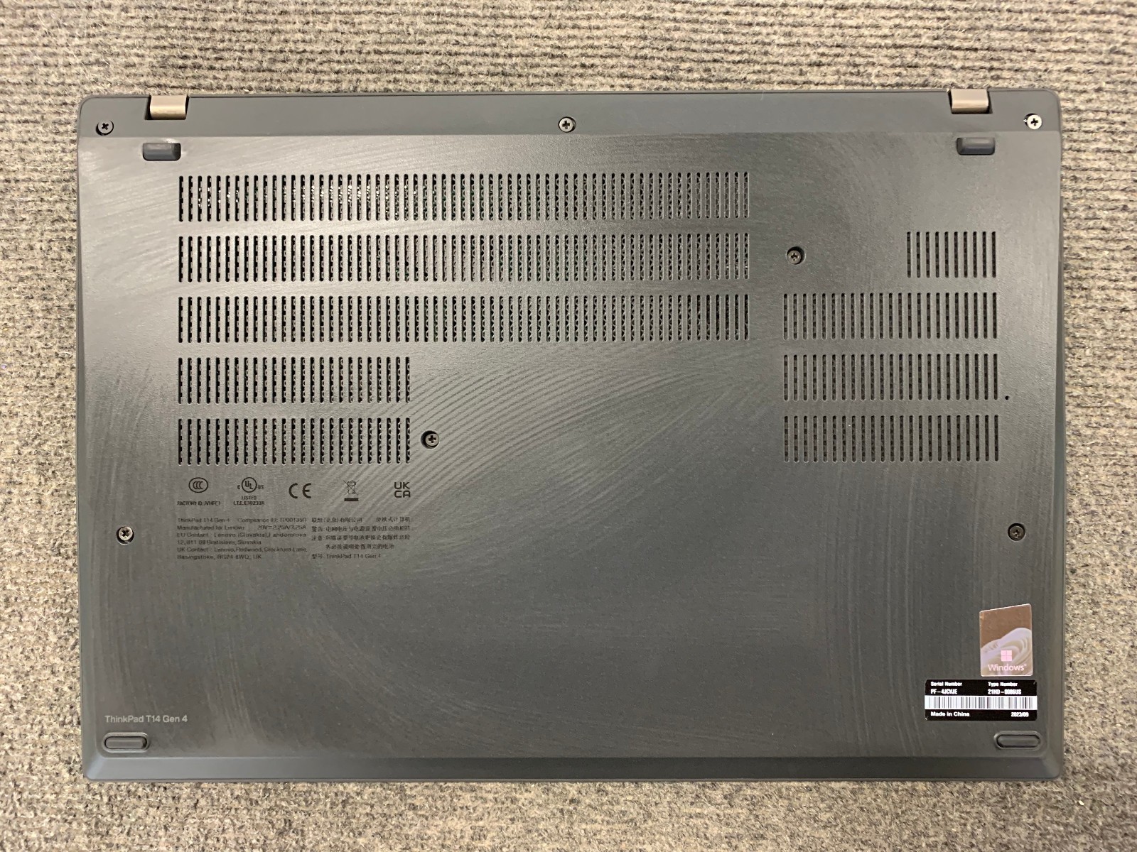 Lenovo ThinkPad T14 Gen 4 14″ Laptop i5-1345U 32GB RAM 256GB NVMe, As Is