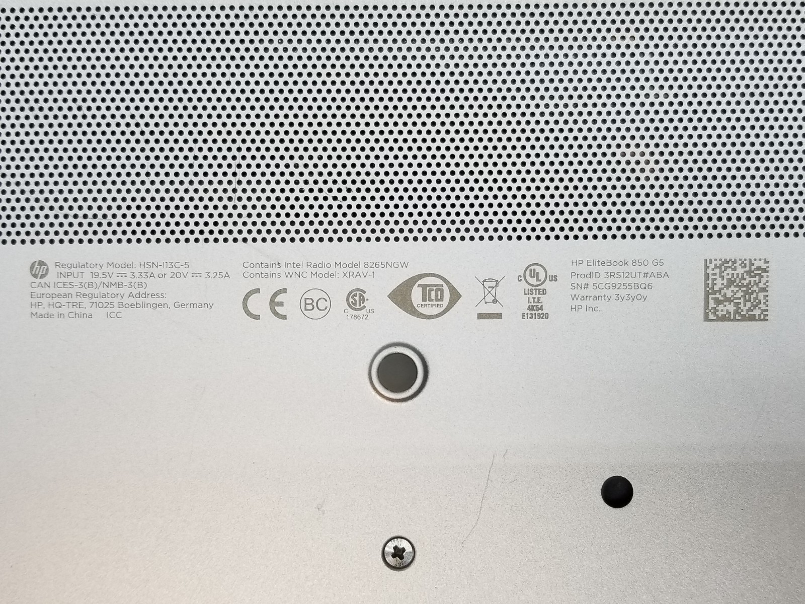 HP EliteBook 850 G5 15.6″ FHD i7-8650U 1.9GHz 8GB RAM 256GB NVMe Win 11 Pro WiFi
