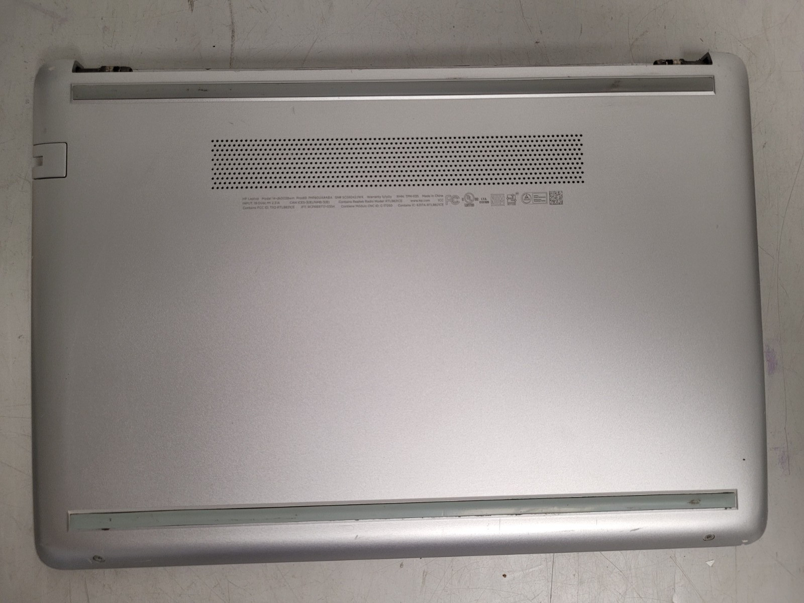 Hp laptop 14-dk0xxx 14″ amd ryzen3 3200u 2600mhz 4gb ram 128gb ssd 5CG9242JWK