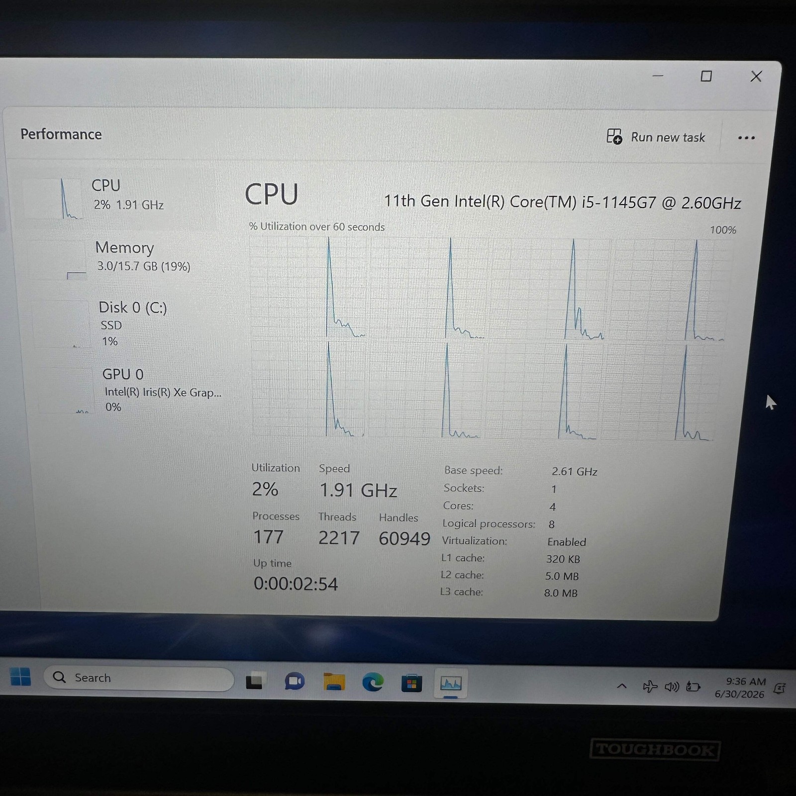 Panasonic FZ-55FZ-4LAM CABQM1V 14″ i5-1145G7 2.6GHz 16GB RAM 512GB SSD