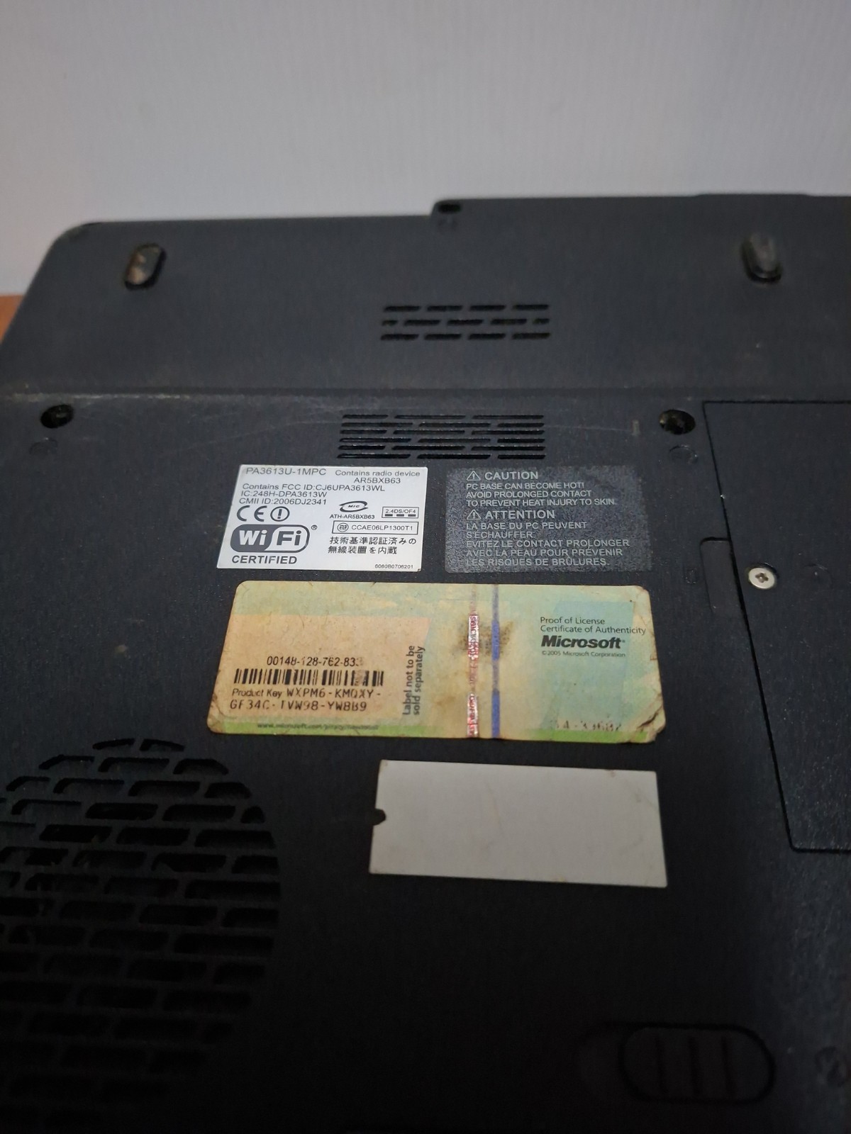 Toshiba Satellite Pro L300-EZ1525 Intel Core 2 Duo T6670 2.2GHz 3 GB NO HDD