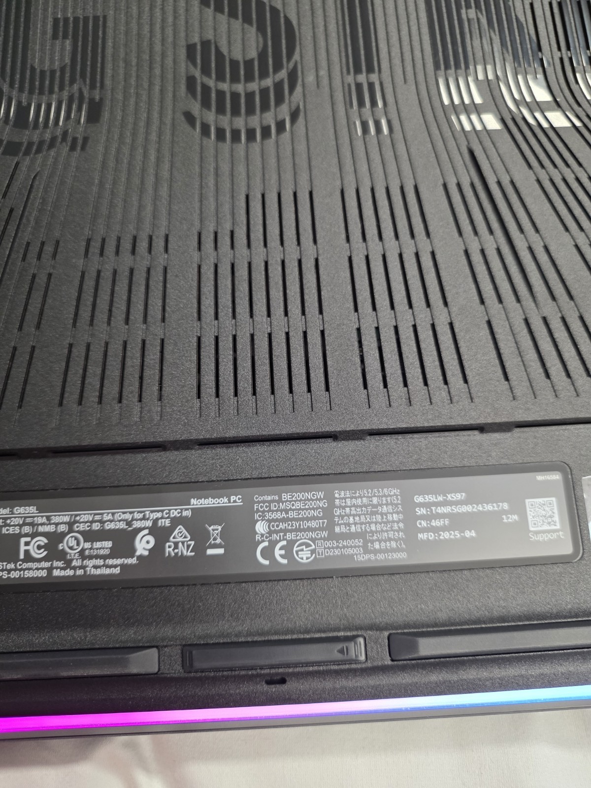 ASUS ROG Strix G 16in RTX 5080 32GB RAM 2TB SSD CPU ULTRA 9 275HX