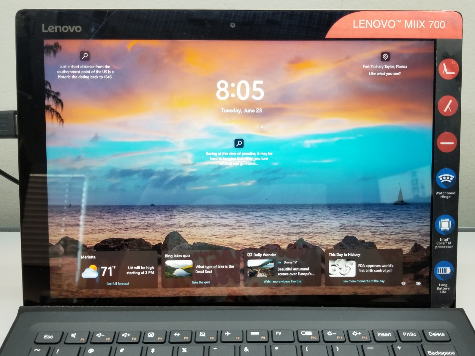 AS-IS Lenovo IdeaPad MIIX 700 12″ Intel m5-6Y54 1.1GHz 8GB RAM 512GB M.2 W11Pro