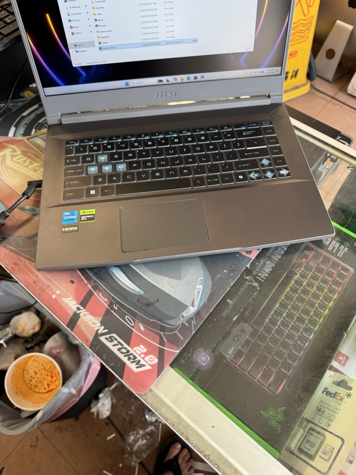 MSI Thin 15 B13VE 15.6″ Laptop i5-13420H 16GB RAM 512GB SSD Gaming Win11 100%